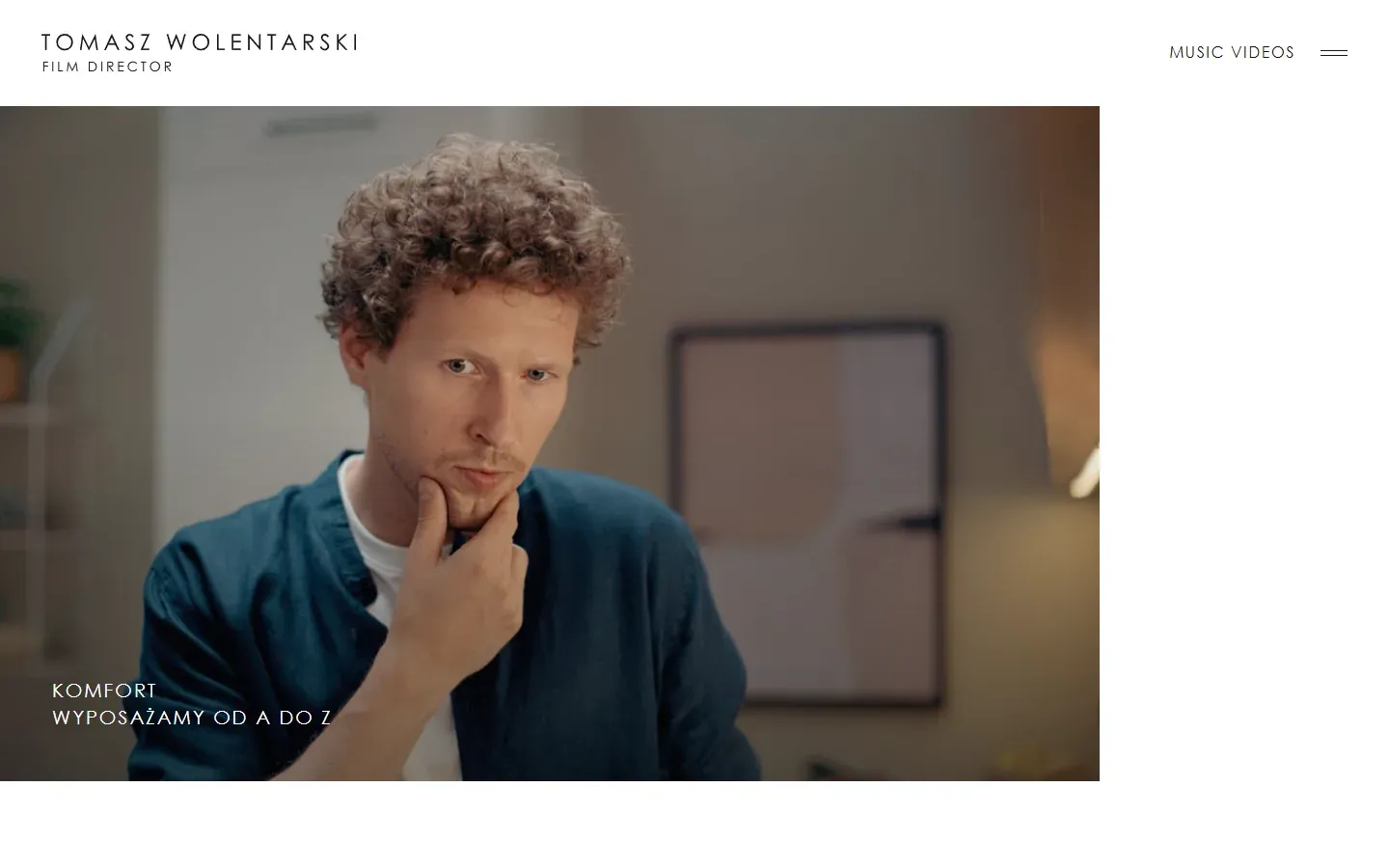 Podstrona „Music Videos” serwisu Tomasz Wolentarski